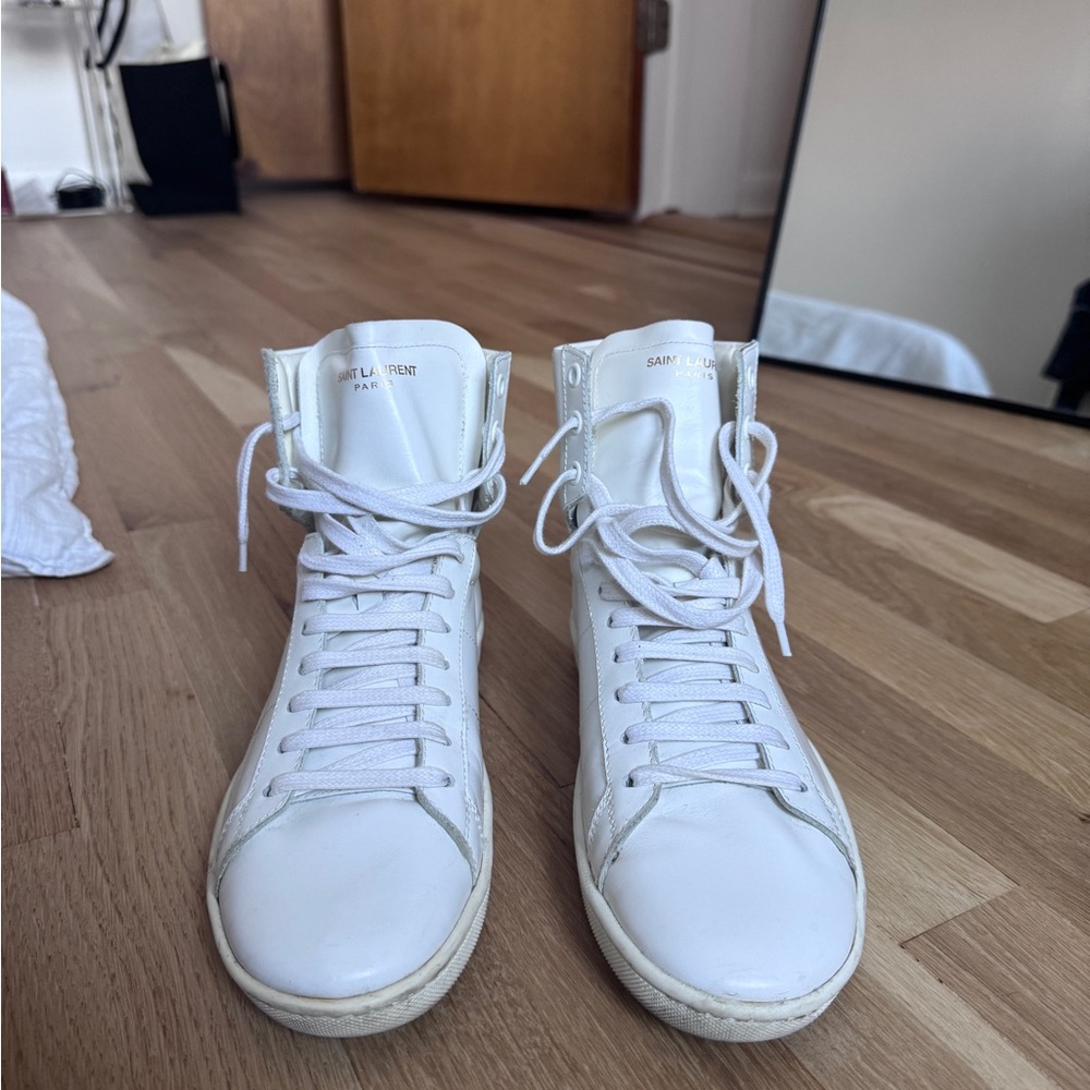 Saint Laurent White High-Tops